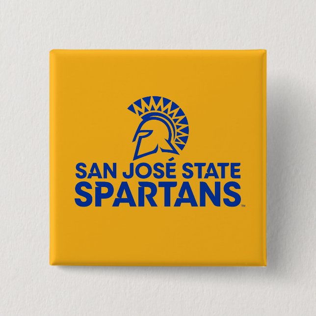 San- JoseStaat Spartans Logo Wordmark Button (Vorderseite)