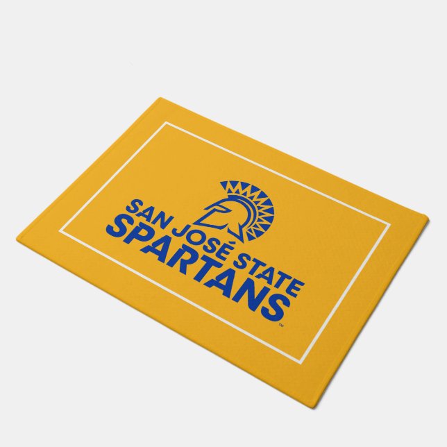 San- JoseStaat Spartans Logo Wordmark Fußmatte (Schrägansicht)