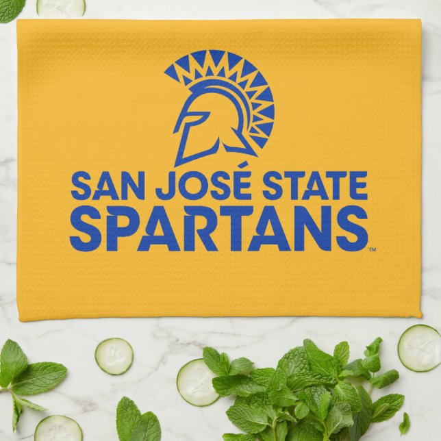 San- JoseStaat Spartans Logo Wordmark Geschirrtuch (Gefaltet)