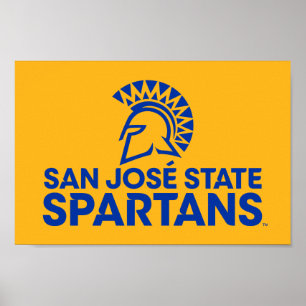 San- JoseStaat Spartans Logo Wordmark Poster