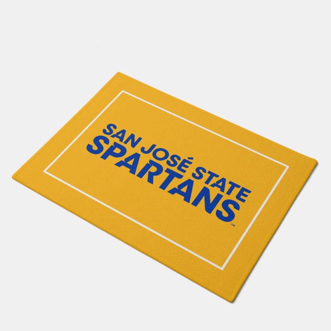 San- JoseStaat Spartans Wordmark Fußmatte (Schrägansicht)