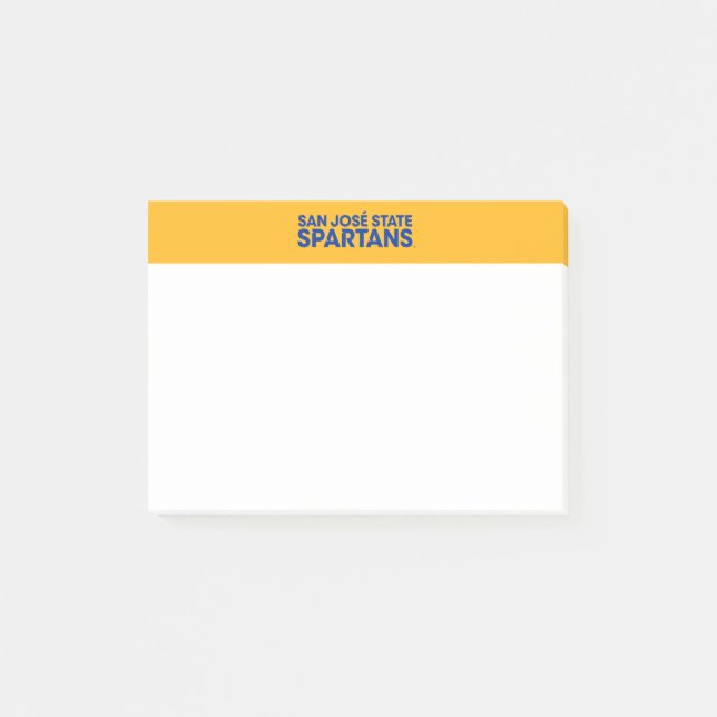 San- JoseStaat Spartans Wordmark Post-it Klebezettel (Vorderseite)