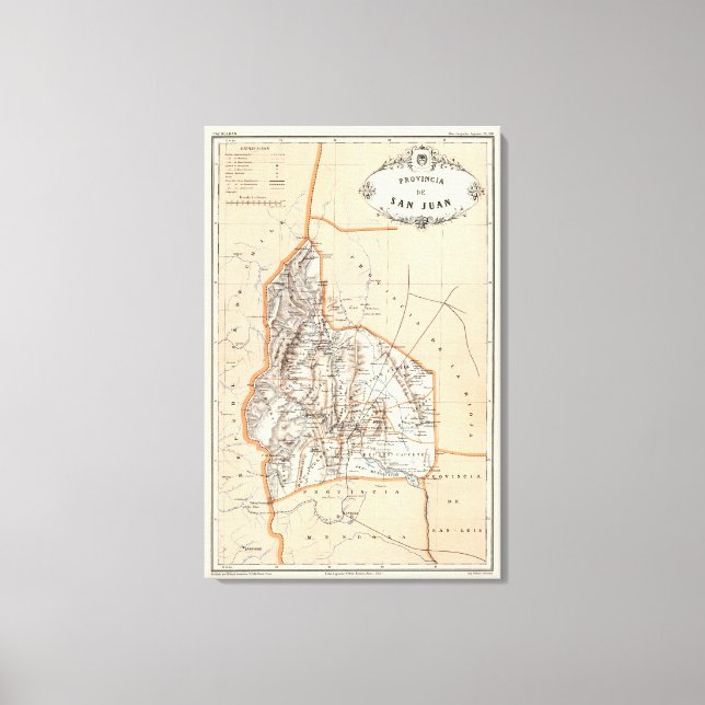 San Juan, Argentinien Leinwanddruck (Vorderseite)
