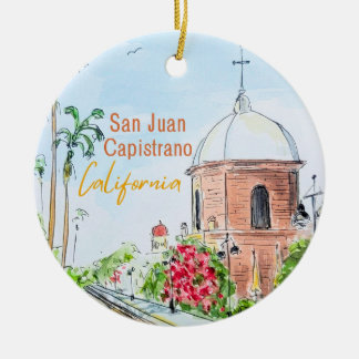San Juan Capistrano California Schmuck Keramik Ornament
