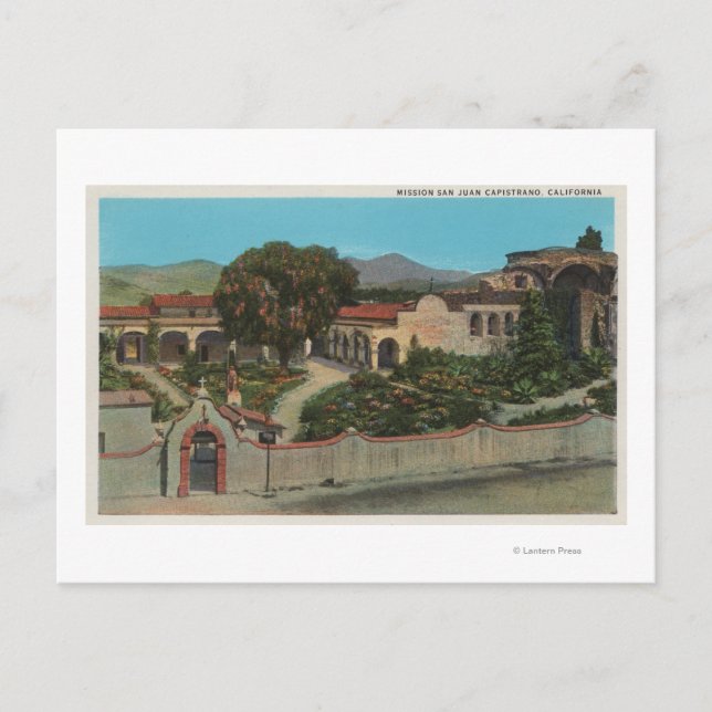 San Juan Capistrano, CAView, Mission Postkarte (Vorderseite)