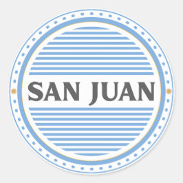 San Juan City Pride Emblem – Argentine Identity Runder Aufkleber