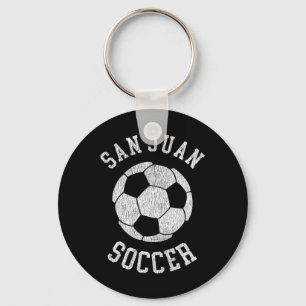 San Juan Fußball Retro abgenutzt 90er Jahre Vintag Schlüsselanhänger