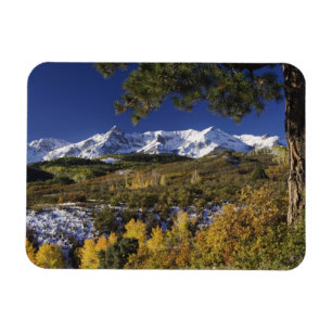 San Juan-Gebirge und Aspen-Bäume in Fallfarbe Magnet