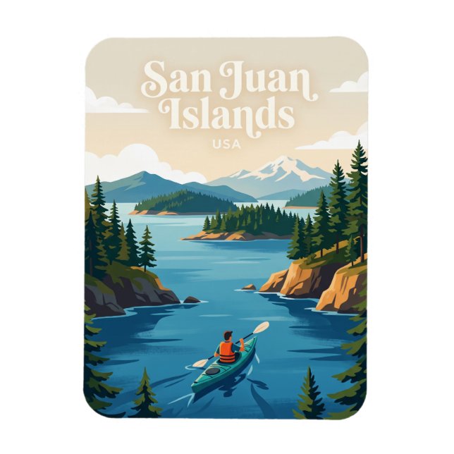 San Juan Inseln USA Magnet (Vertikal)