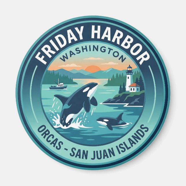 San Juan Inseln USA Magnet (Vorne)