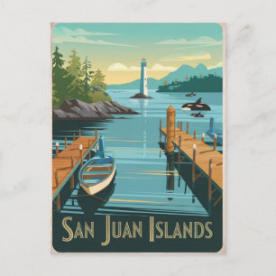 San Juan Inseln Vintage Postkarte
