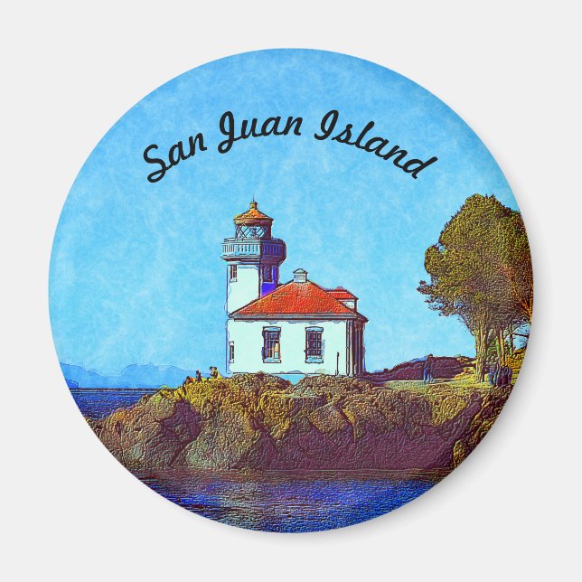San Juan Island Limon Kiln Leuchtturm Magnet (Vorne)