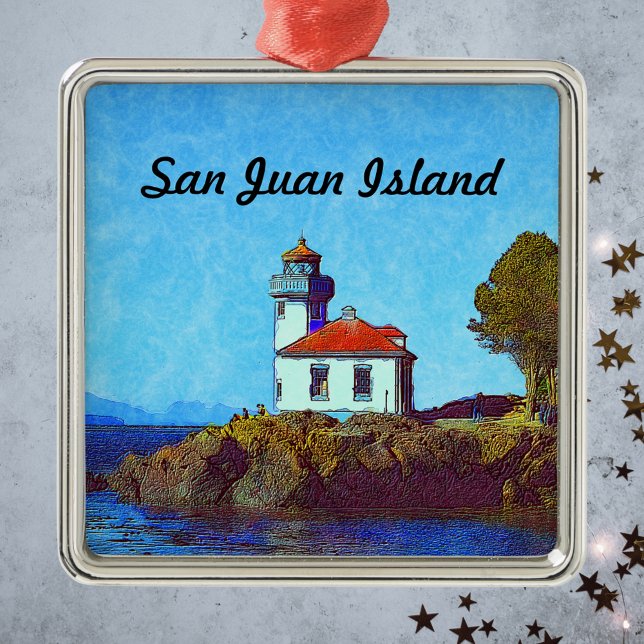 San Juan Island Limon Kiln Leuchtturm Ornament Aus Metall (Von Creator hochgeladen)