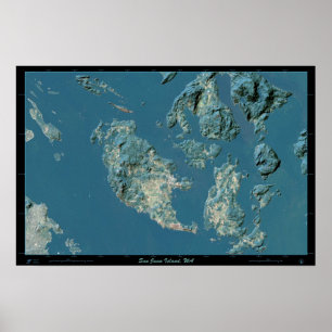 San Juan Island, Washington Satellitenposter Poster