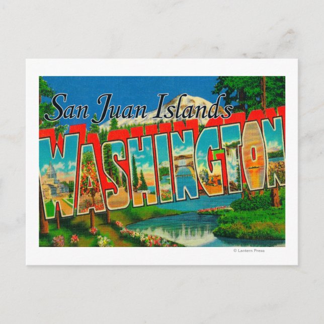 San Juan Islands, WashingtonLarge Letter Postkarte (Vorderseite)