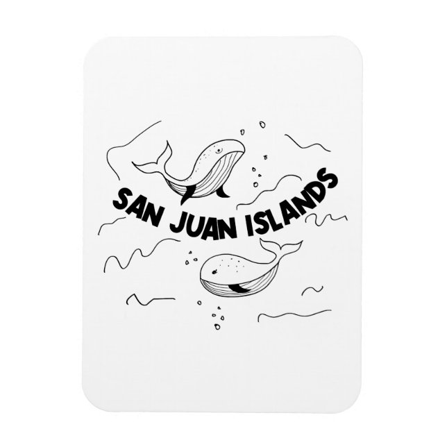 San Juan Islands Whales Magnet (Vertikal)