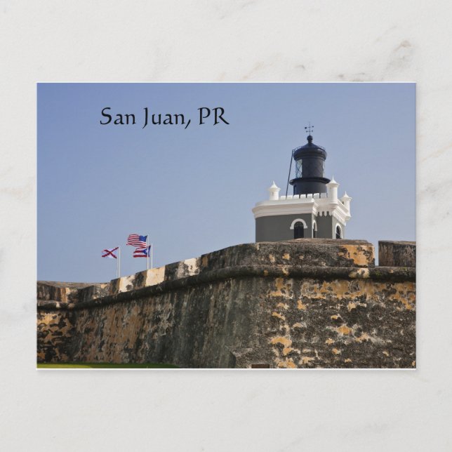 San Juan Lighthouse Postcard Postkarte (Vorderseite)