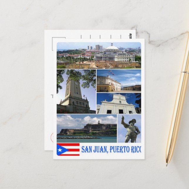 San Juan - Mosaic - Puerto Rico - Postkarte (Vorderseite/Rückseite Beispiel)
