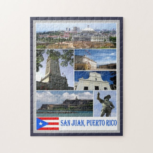 San Juan - Mosaic - Puerto Rico - Puzzle (Vertikal)