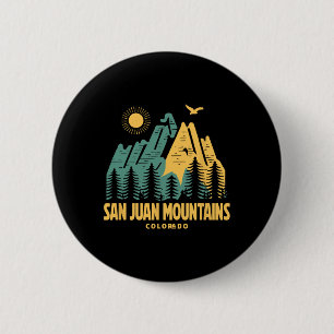 San Juan Mountains Colorado Wandern Outdoor Vintag Button