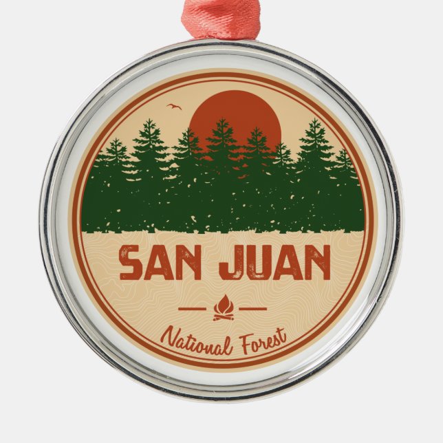 San Juan National Forest Ornament Aus Metall (Vorne)
