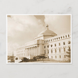 San Juan Puerto Rico Kapitol 1938 Vintage Postkarte