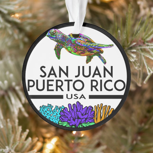 San Juan Puerto Rico Meeresschildkröte Ornament (Baum)