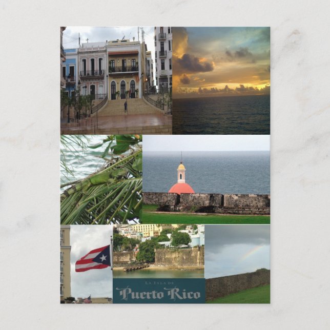 San Juan, Puerto Rico Postkarte (Vorderseite)