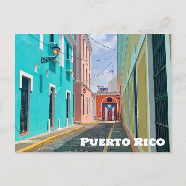 San Juan Puerto Rico Schöne Pastelle 2 Postkarte (Vorderseite)