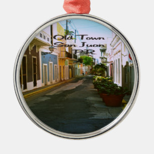 San Juan Puerto Rico Silbernes Ornament