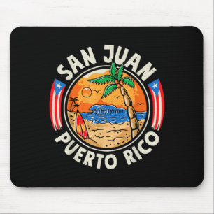 San Juan Puerto Rico Strand Retro Vintage 70er Mousepad