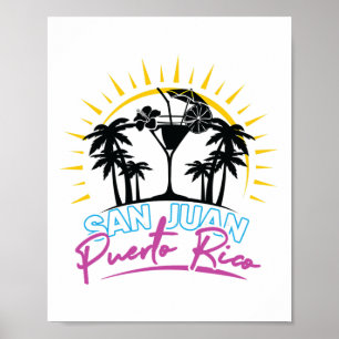 San Juan Puerto Rico Urlaub Strand Reise Geschenk Poster