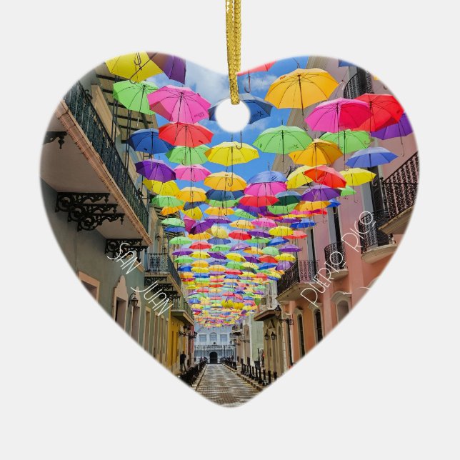 San Juan Puerto Rico Weihnachtsfeier Keramik Ornament (Vorne)