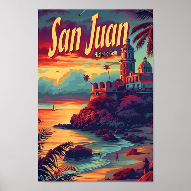 San Juan Puerto Rico Weinroute Mendrisiotto Poster (Vorne)