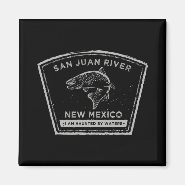 San Juan River New Mexico Fly Fishing Shirt  Magnet (Vorne)
