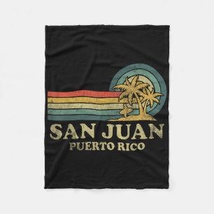 San Juan Strand Puerto Rico Familienurlaub Vintage Fleecedecke