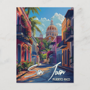 San Juan Vintage Travel Postkarte