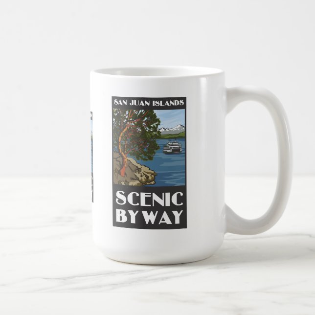 San- Juaninsel-landschaftliche Seitenweg-Tasse Kaffeetasse (Rechts)