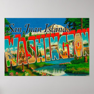 San- Juaninseln, WashingtonLarge Buchstabe Poster