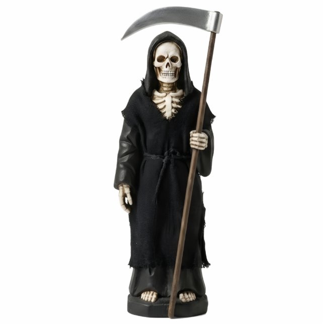 San La Muerte Saint Death Black Robe 2D Statue Freistehende Fotoskulptur (Vorne)