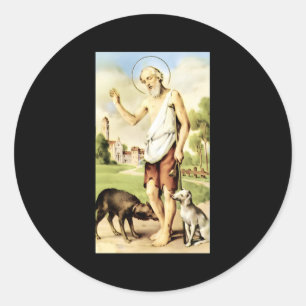 San Lazaro Cuba Babalu Aye Runder Aufkleber