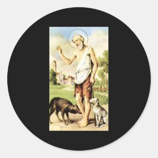 San Lazaro Cuba Babalu Aye Runder Aufkleber