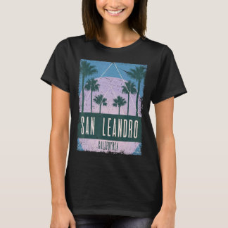 San Leandro California CA Vintag Vaporwave Retro T-Shirt