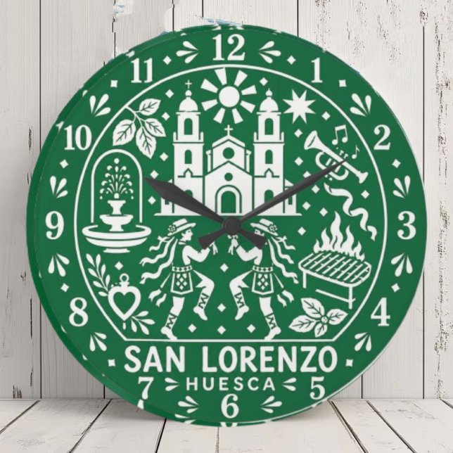 San Lorenzo Huesca Große Wanduhr (Von Creator hochgeladen)