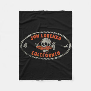 San Lorenzo Kalifornien Ca Retro Surfer Vorne Und  Fleecedecke
