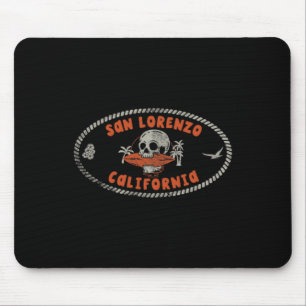San Lorenzo Kalifornien Ca Retro Surfer Vorne Und Mousepad