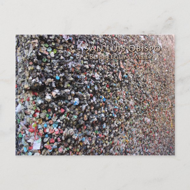 San Luis Obispo Bubblegum Alley Postcard! Postkarte (Vorderseite)