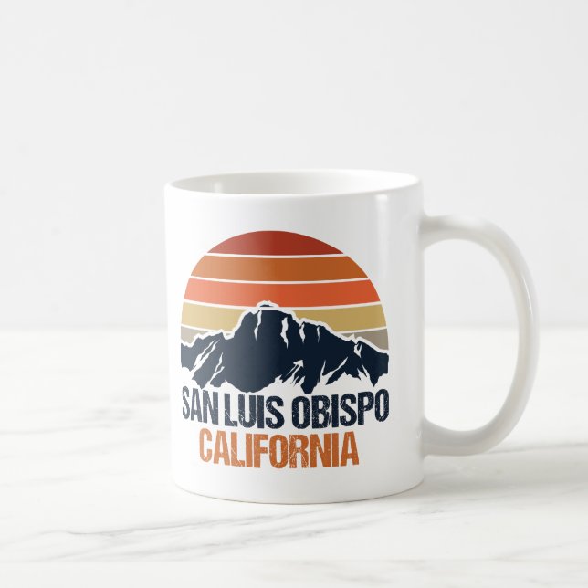 San Luis Obispo California Mountain Sunset Kaffeetasse (Rechts)