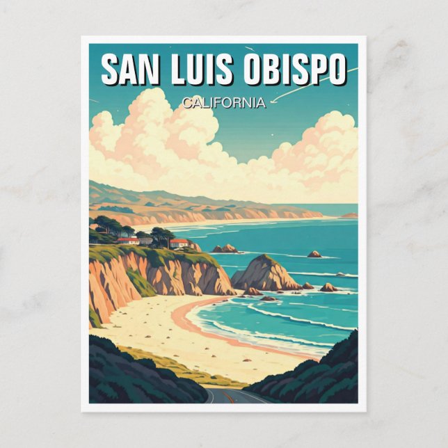 San Luis Obispo California Postkarte (Vorderseite)