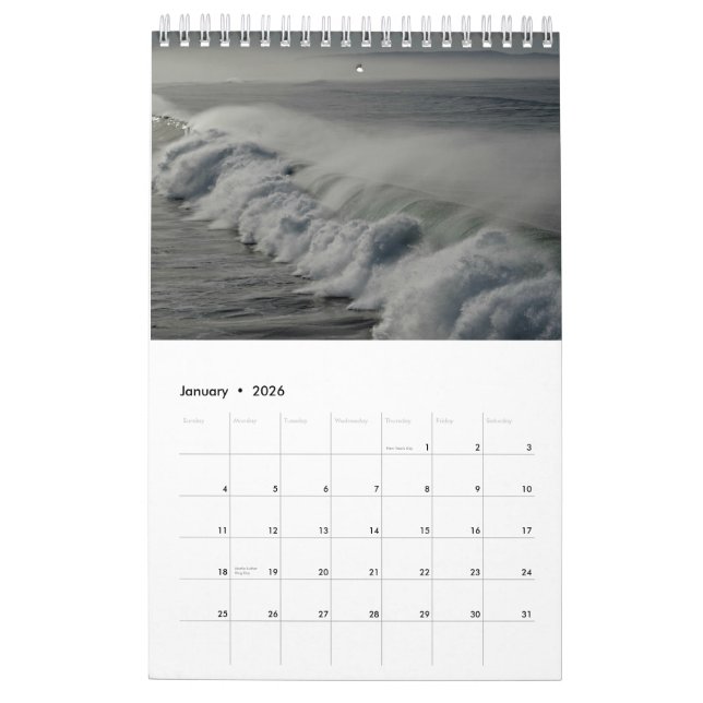 San Luis Obispo County 2016 Kalender (Jan 2026)